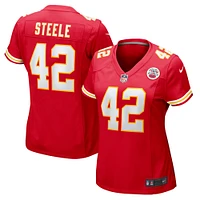 Maillot de match Nike Carson Steele rouge Kansas City Chiefs pour femme