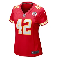 Maillot de match Nike Carson Steele rouge Kansas City Chiefs pour femme