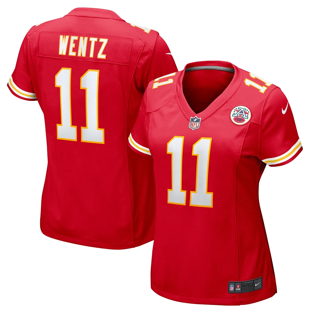 Maillot de match Nike Carson Wentz rouge Kansas City Chiefs pour femme