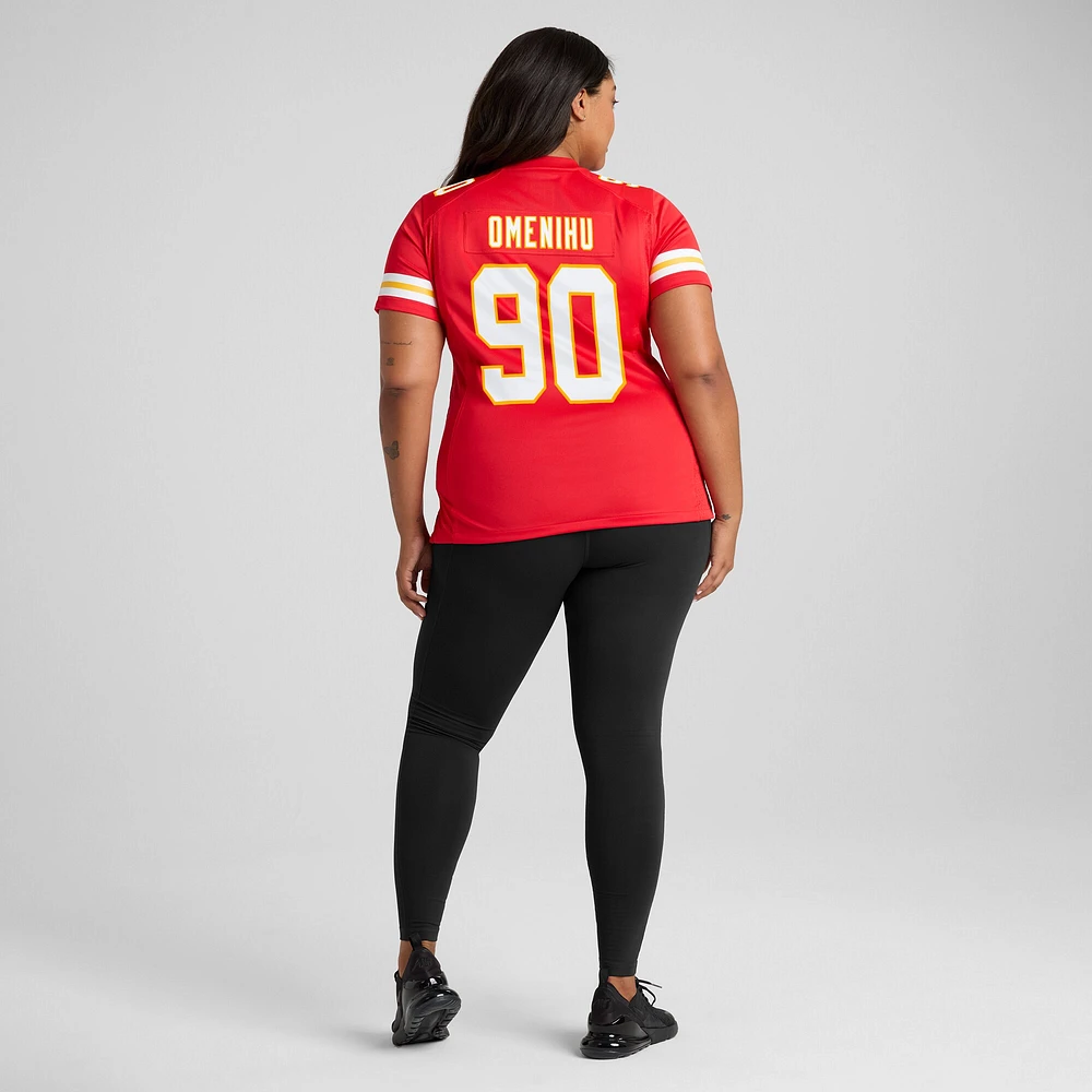 Maillot de joueur match Nike Charles Omenihu des Chiefs Kansas City pour femme, rouge