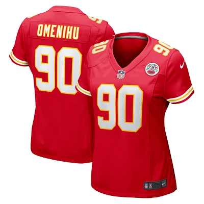 Maillot de joueur match Nike Charles Omenihu des Chiefs Kansas City pour femme, rouge