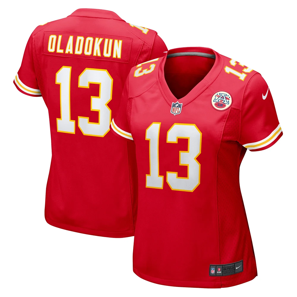 Maillot de match Nike Chris Oladokun des Chiefs Kansas City pour femme, rouge