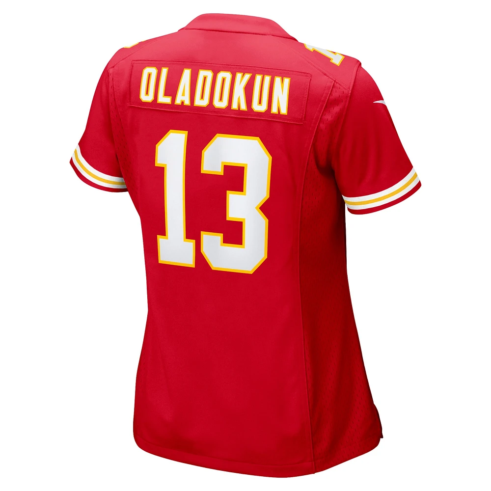 Maillot de match Nike Chris Oladokun des Chiefs Kansas City pour femme, rouge