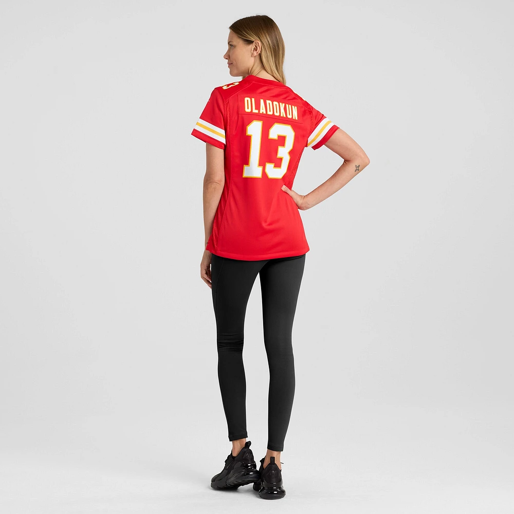 Maillot de match Nike Chris Oladokun des Chiefs Kansas City pour femme, rouge