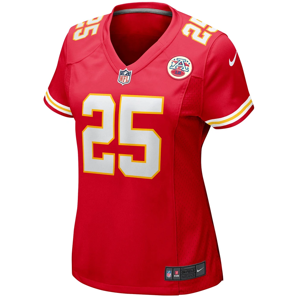 Maillot de joueur Nike Clyde Edwards-Helaire rouge des Chiefs Kansas City pour femme