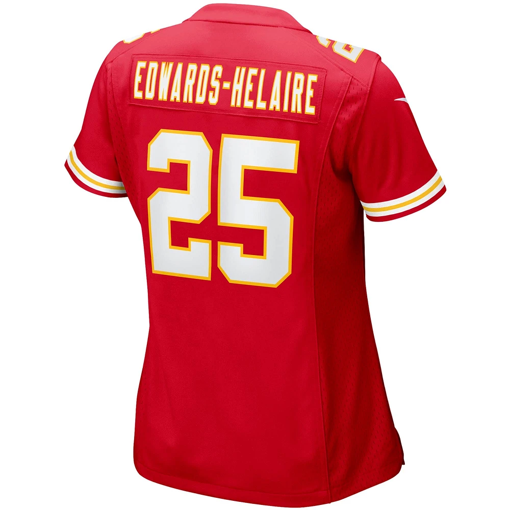 Maillot de joueur Nike Clyde Edwards-Helaire rouge des Chiefs Kansas City pour femme