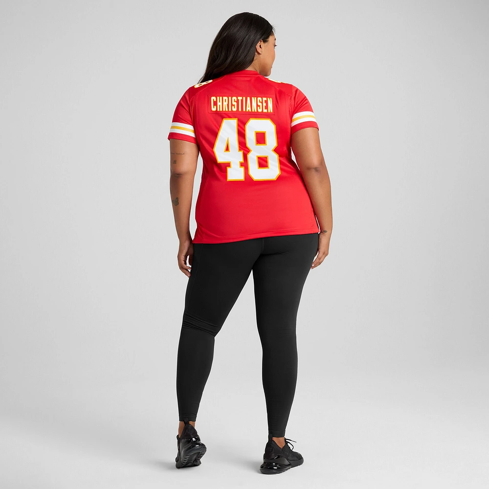 Women's Nike Cole Christiansen Red Kansas City Chiefs Game Player Jersey