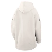 Women's Nike Cream Kansas City Chiefs Super Bowl LIX Opening Night Tech Fleece Full-Zip Hoodie