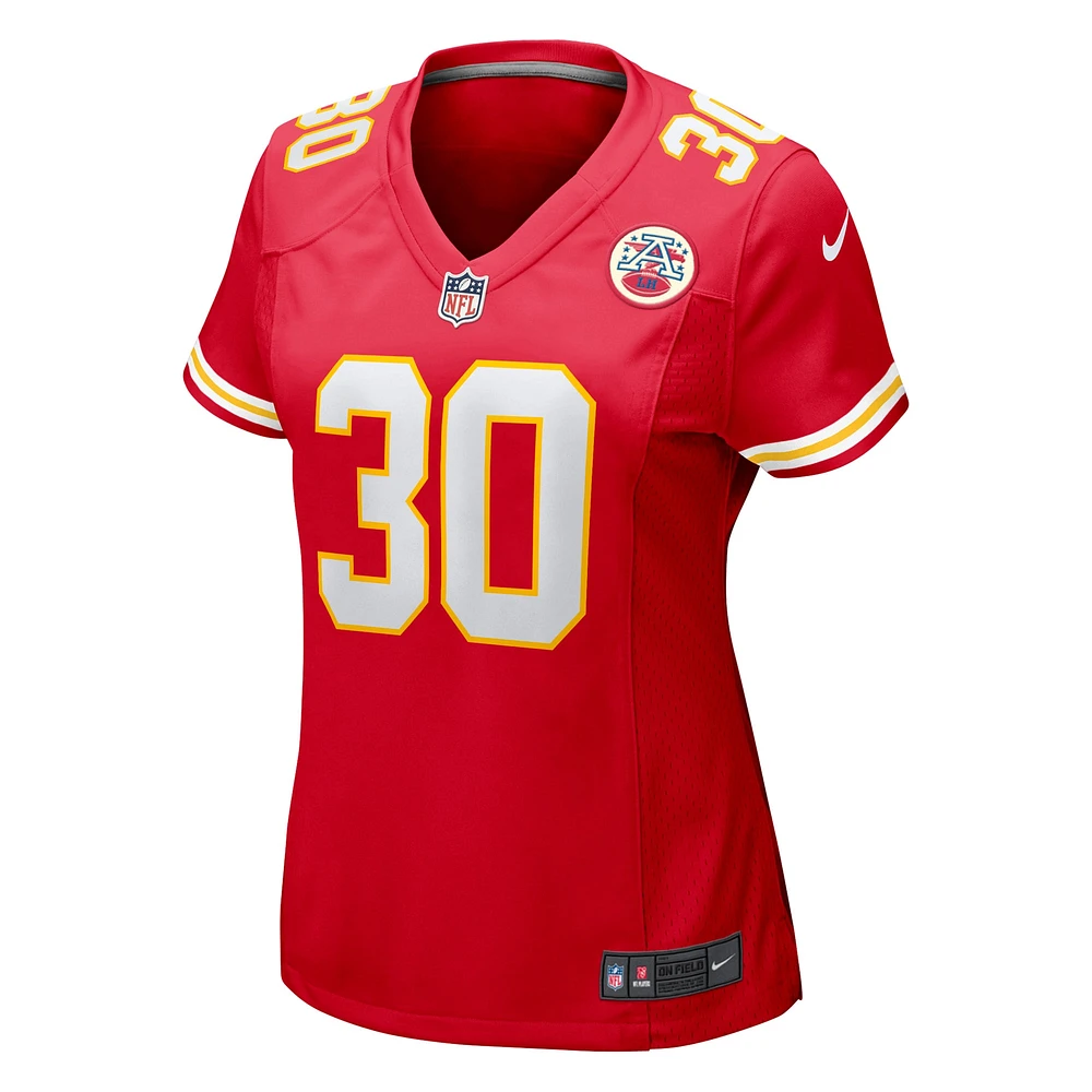 Women's Nike Darius Rush  Red Kansas City Chiefs Team Game Jersey