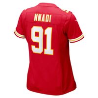 Women's Nike Derrick Nnadi Red Kansas City Chiefs Game Jersey