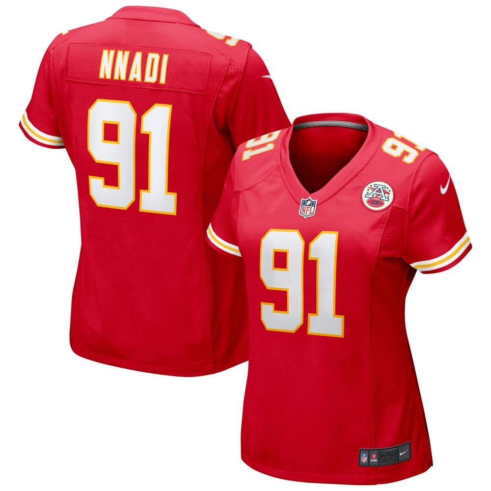 Women's Nike Derrick Nnadi Red Kansas City Chiefs Game Jersey