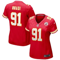 Maillot de match Nike Derrick Nnadi des Chiefs Kansas City pour femme, rouge