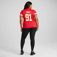 Maillot de match Nike Derrick Nnadi des Chiefs Kansas City pour femme, rouge