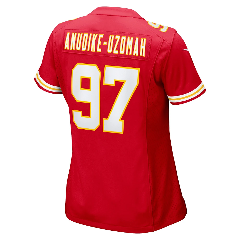 Maillot de joueur Nike Felix Anudike-Uzomah rouge des Chiefs Kansas City pour femme