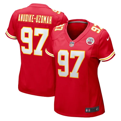 Maillot de joueur Nike Felix Anudike-Uzomah rouge des Chiefs Kansas City pour femme