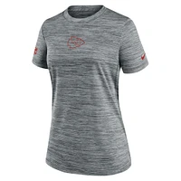 Women's Nike Gray Kansas City Chiefs Sideline Velocity Performance T-Shirt
