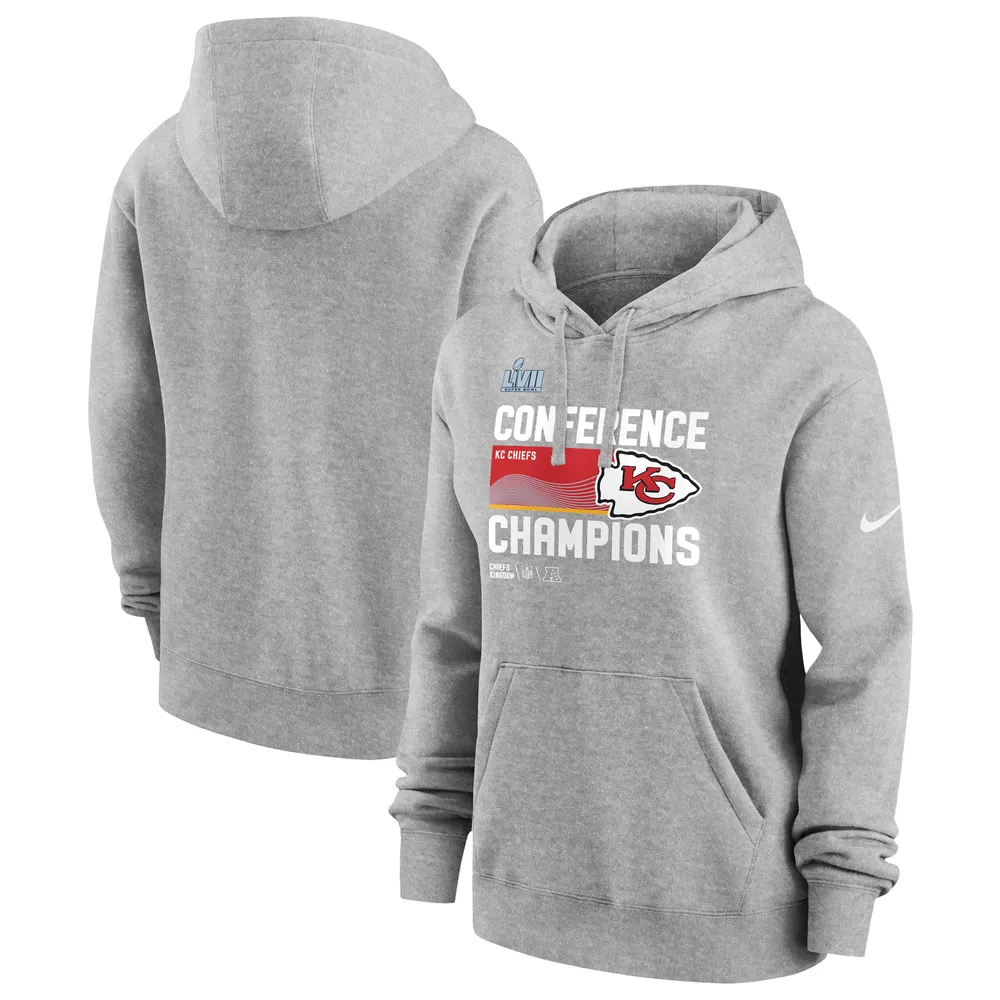 Nike Women's Nike Heather Gray Kansas City Chiefs 2022 AFC Champions -  Locker Room Trophy Collection Performance Pullover Hoodie