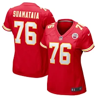 Maillot de match Nike Kingsley Suamataia rouge Kansas City Chiefs pour femme