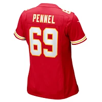 Maillot de match Nike Mike Pennel rouge Kansas City Chiefs pour femme