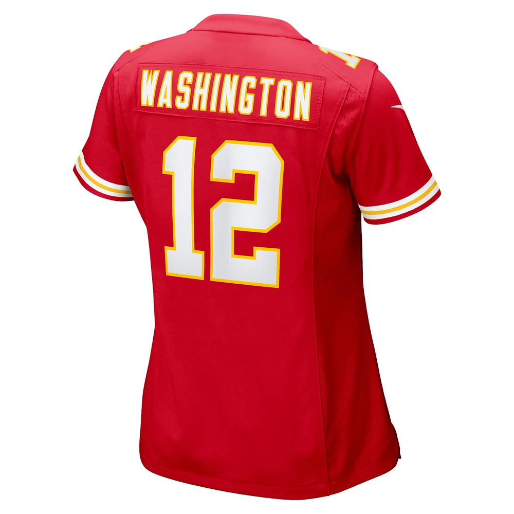 Maillot de match l'équipe Nike Montrell Washington rouge des Kansas City Chiefs pour femme