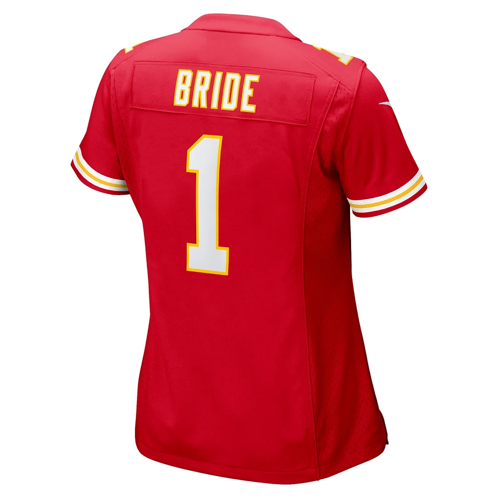 Maillot de match des Chiefs Kansas City Nike numéro 1 Bride pour femme, rouge