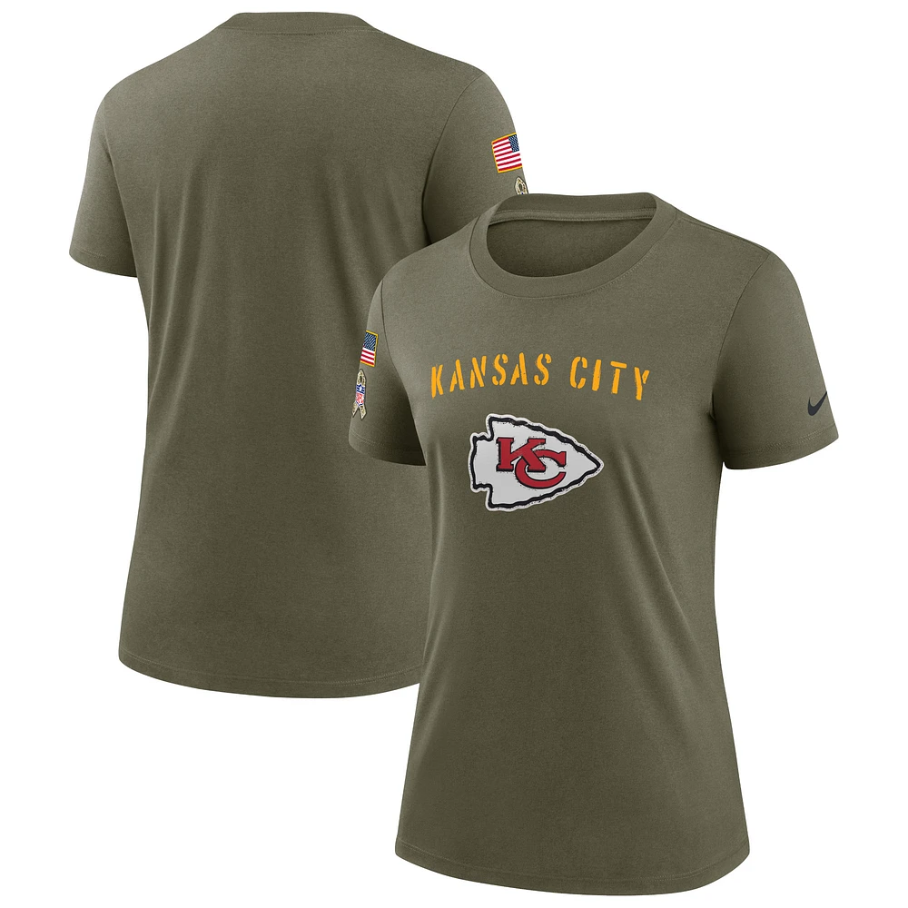 T-shirt Nike Olive Kansas City Chiefs Salute To Service Legend pour femme