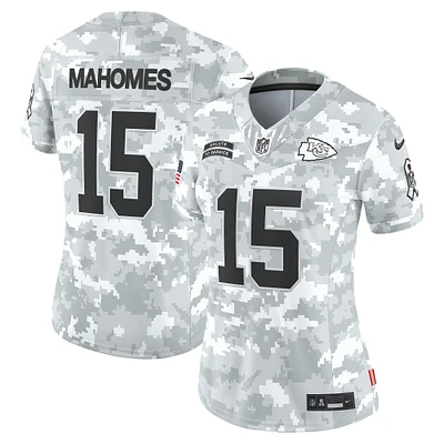 Maillot Nike Patrick Mahomes Arctic Camo Kansas City Chiefs 2024 Salute to Service Limited pour femme