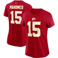 Women's Kansas City Chiefs Patrick Mahomes Majestic Threads Pink Name &  Number T-Shirt