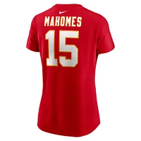 T-shirt Nike Patrick Mahomes pour femme, rouge, nom et numéro du joueur des Chiefs de Kansas City