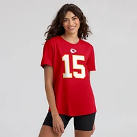 T-shirt Nike Patrick Mahomes pour femme, rouge, nom et numéro du joueur des Chiefs de Kansas City