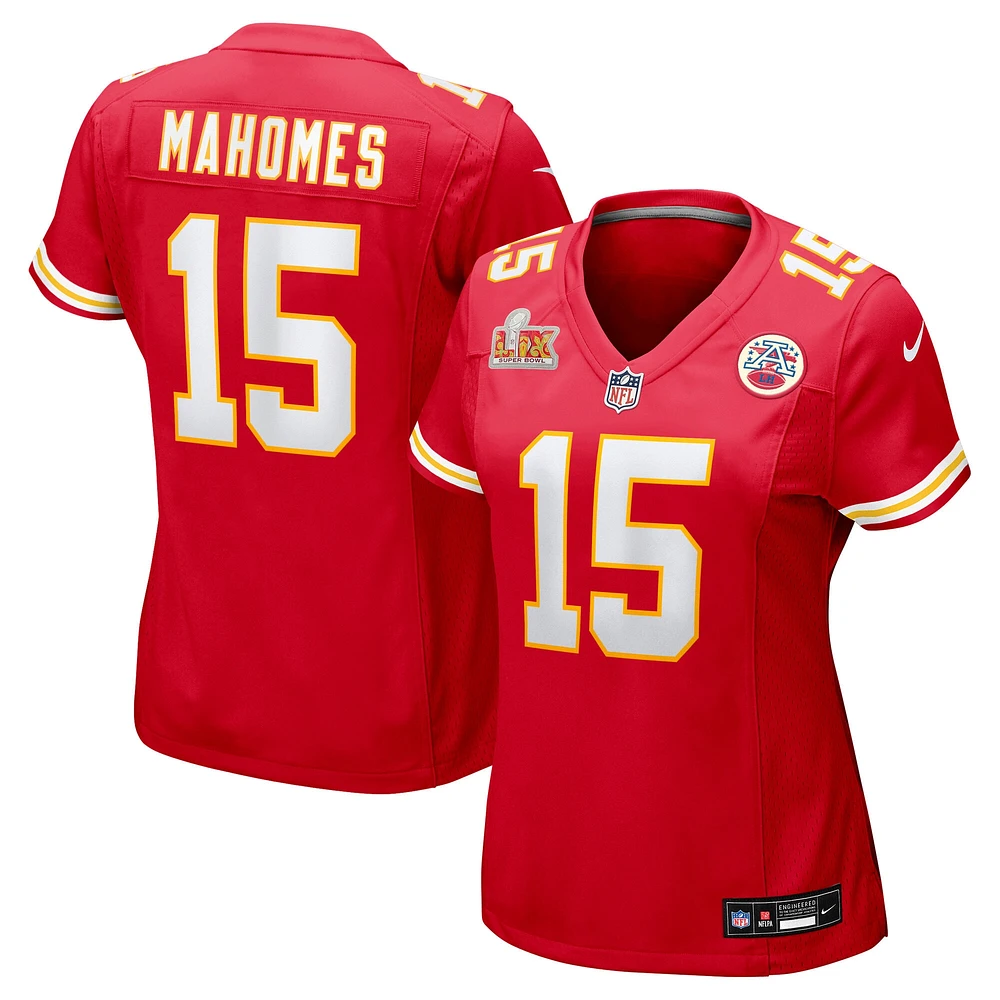 Women's Nike Patrick Mahomes Red Kansas City Chiefs Super Bowl LIX Game Jersey