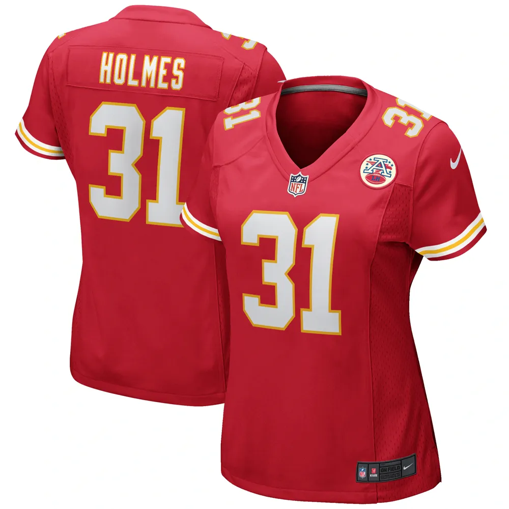 Maillot de joueur retraité Nike Priest Holmes pour femme des Kansas City Chiefs Game, rouge