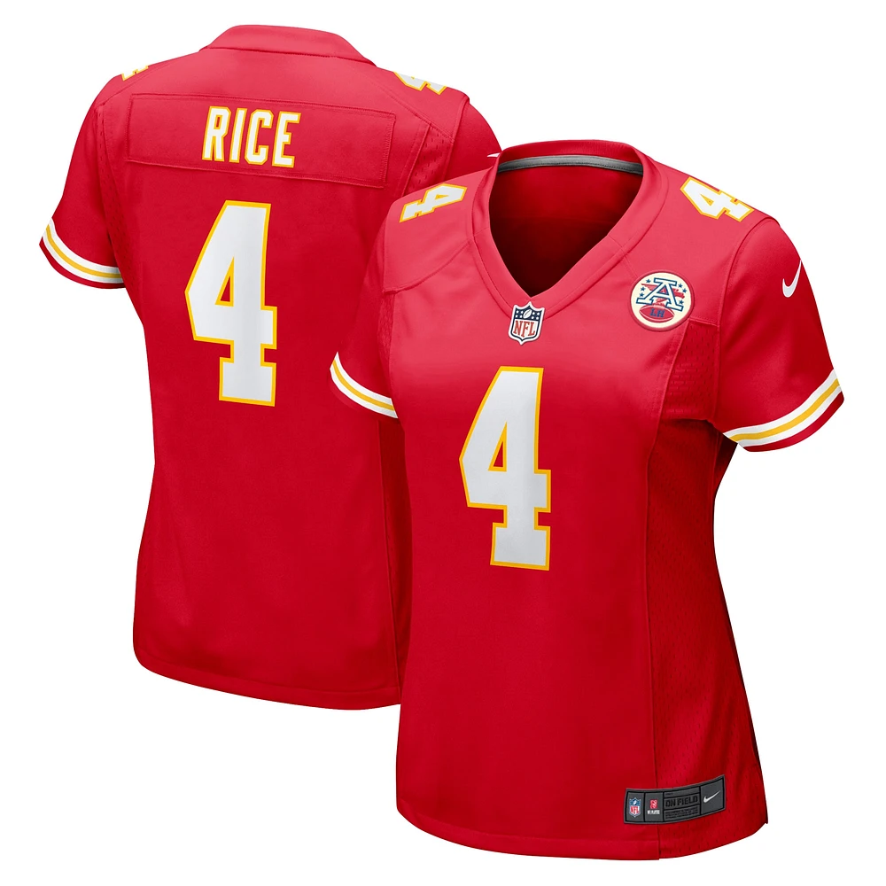 Maillot de match Nike Rashee Rice pour femmes des Chiefs Kansas City, rouge