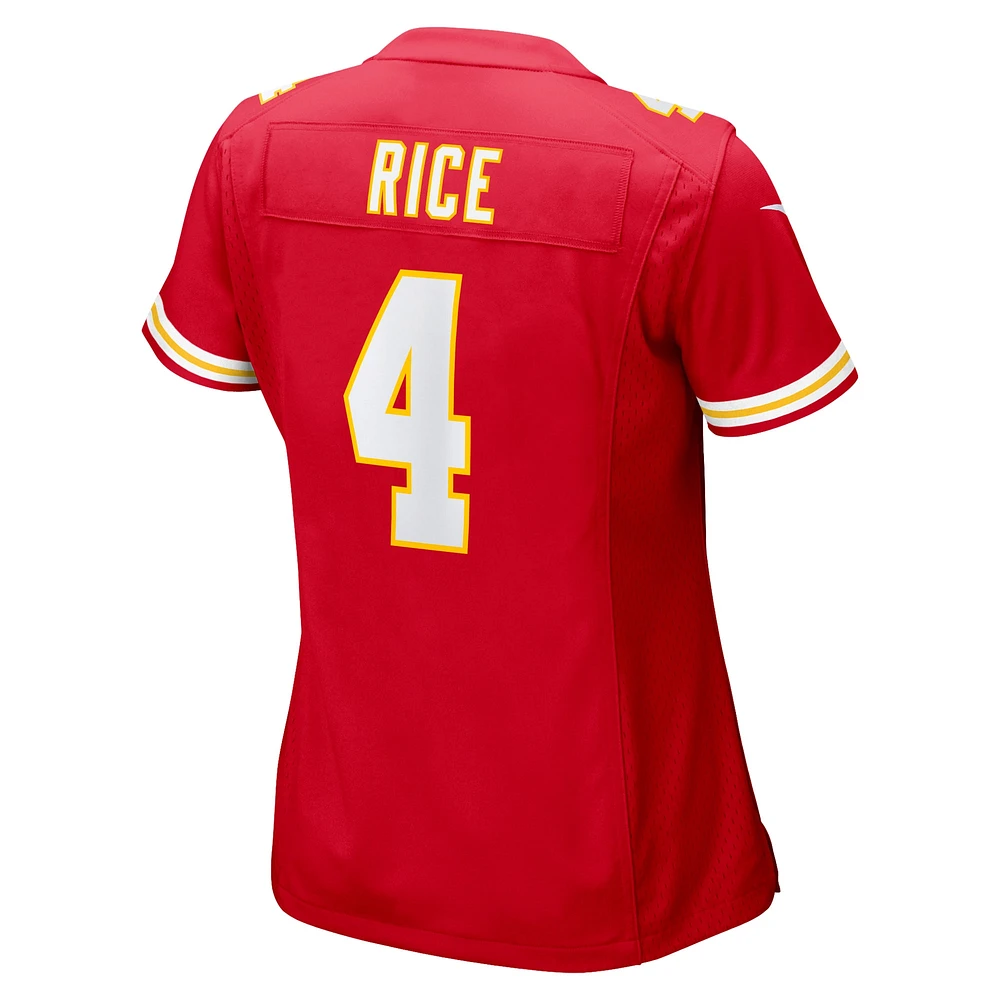 Maillot de match Nike Rashee Rice pour femmes des Chiefs Kansas City, rouge