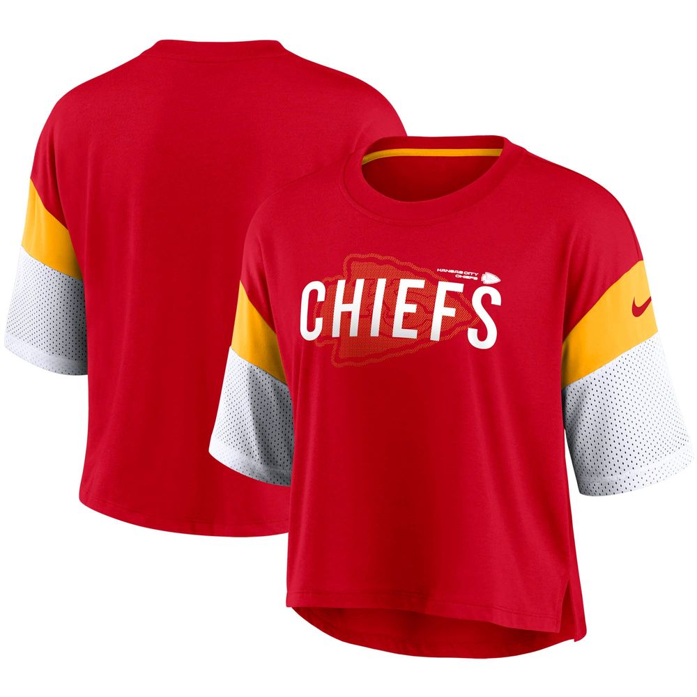 Kansas City Chiefs Womens Triblend Crew T-Shirt - Yellow