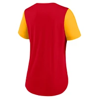 T-shirt Nike rouge Kansas City Chiefs NFL Terrace Performance Swift Tri-Blend pour femme