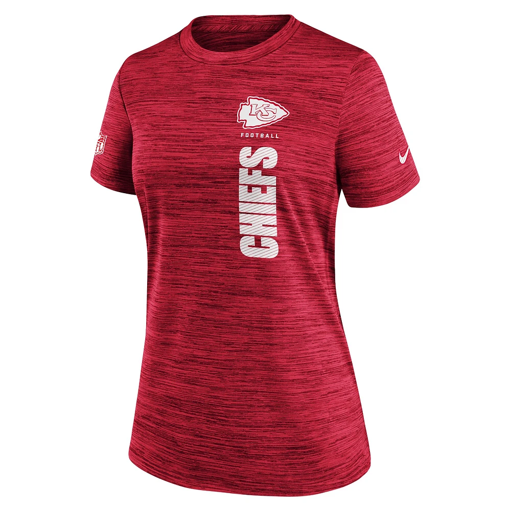 T-shirt Nike Velocity Performance rouge Kansas City Chiefs pour femme