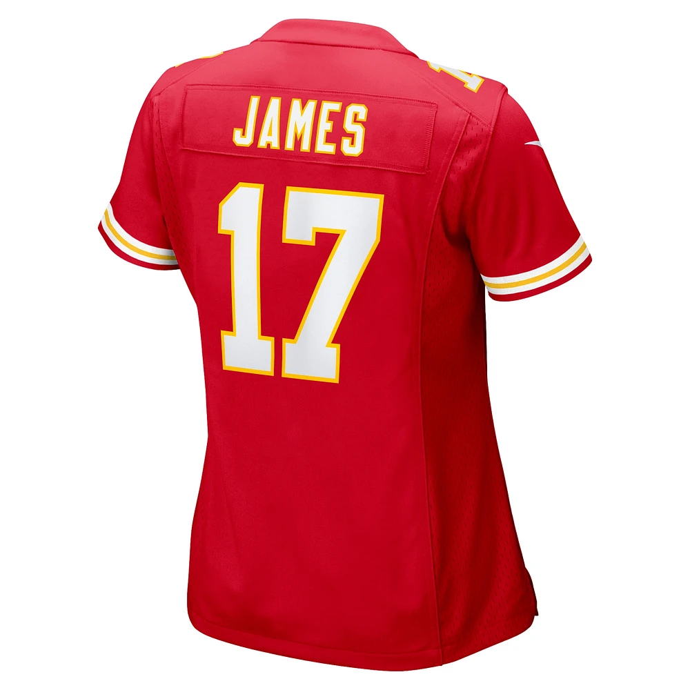 Maillot de match Nike Richie James des Chiefs Kansas City pour femme, rouge