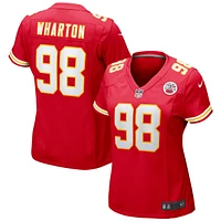 Maillot de match Nike Tershawn Wharton des Chiefs Kansas City pour femme, rouge