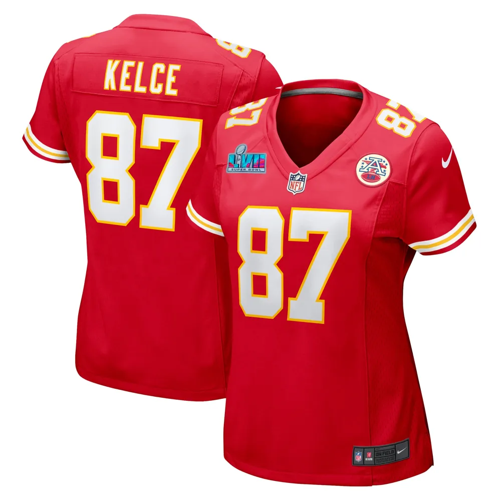 Lids Travis Kelce Kansas City Chiefs Nike Super Bowl LVII Patch Away Game  Jersey - White