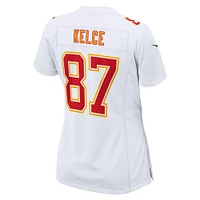 Women's Nike Travis Kelce Tundra White Kansas City Chiefs Super Bowl LIX Fashion Game Jersey