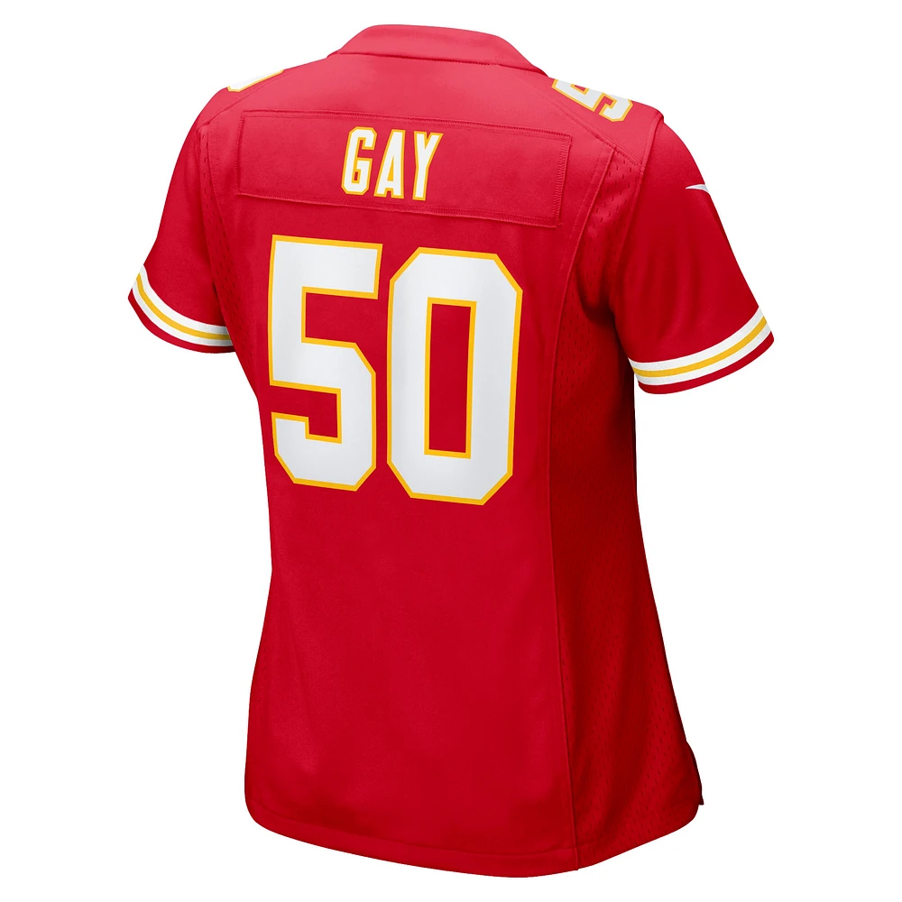 Maillot de match Nike Willie Gay pour femmes des Chiefs Kansas City, rouge