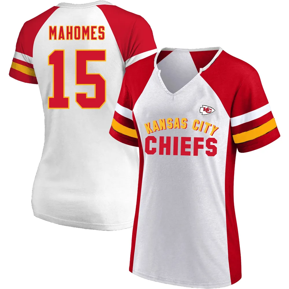 Profile Women's Patrick Mahomes White Kansas City Chiefs Plus Notch Neck T- Shirt