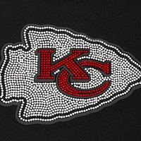 Women's Pro Standard Black Kansas City Chiefs Jeweled Cropped Pullover Hoodie