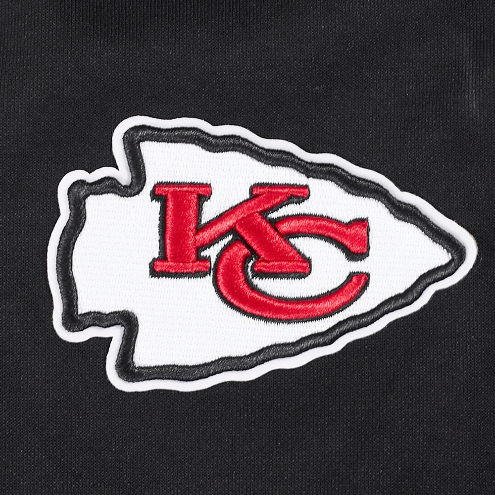 Women's Pro Standard Black Kansas City Chiefs Split Logo Full-Zip Hoodie