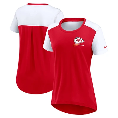 Haut tendance rouge inspiré du yoga pour femme des Kansas City Chiefs
