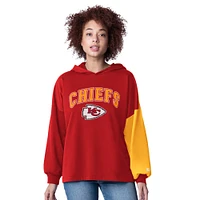 Women's Starter Red Kansas City Chiefs Power Move Long Sleeve Pullover Hoodie