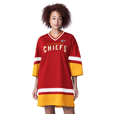 Robe de sport à manches 3/4 pour femme Starter Red Kansas City Chiefs Slap Shot