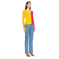 Women's STAUD Gold/Red Kansas City Chiefs Cargo Sweater