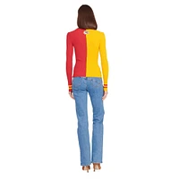 Women's STAUD Gold/Red Kansas City Chiefs Cargo Sweater
